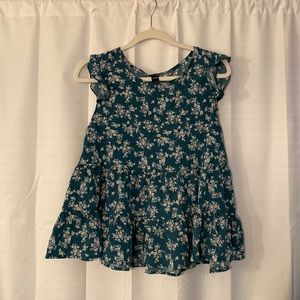 Floral peplum